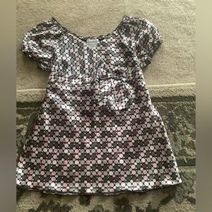 George top for girl size S 6/6X Shiny material polkadotted ties in the back